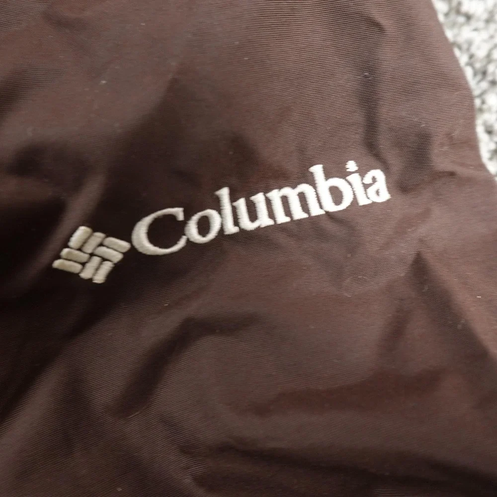 Columbia Jacket Womens L Brown Hood Waterproof Insulated Parka Full Zip Ski Coat